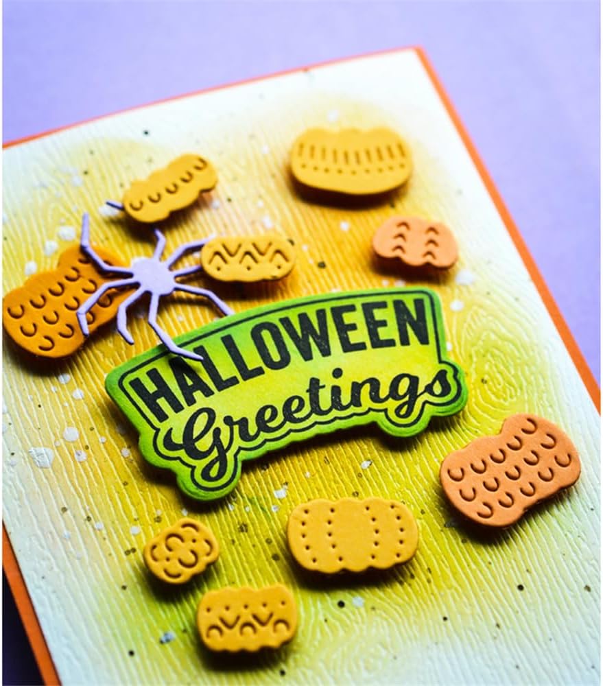Halloween Splicing Pumpkin Die Cuts for Card Making, Various Patterns Metal Cutting Dies for Paper Scrapbooking, DIY Stencils for Album Party Wedding Festivals Decoration